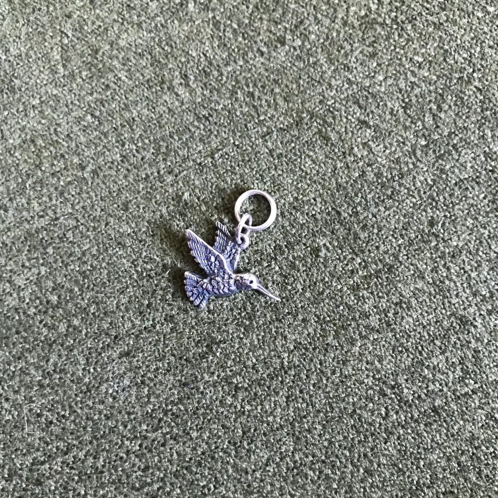 Retired James Avery Sterling Hummingbird Charm